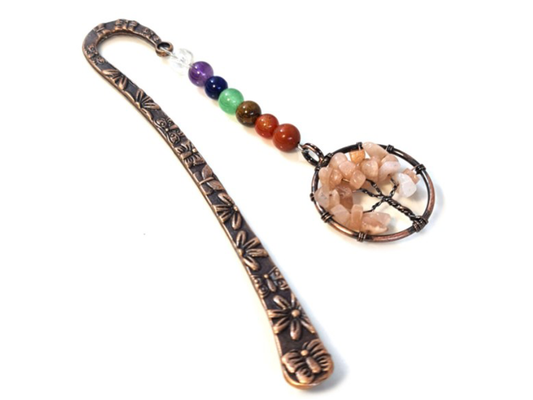 SUN STONE TREE OF LIFE BOOKMARK - 7 CHAKRAS