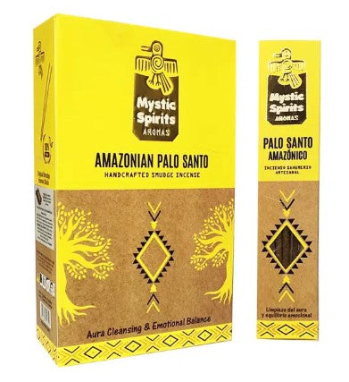 MYSTIC SPIRITS PALO SANTO AMAZONIAN INCENSE STICKS - AURA CLEANSING