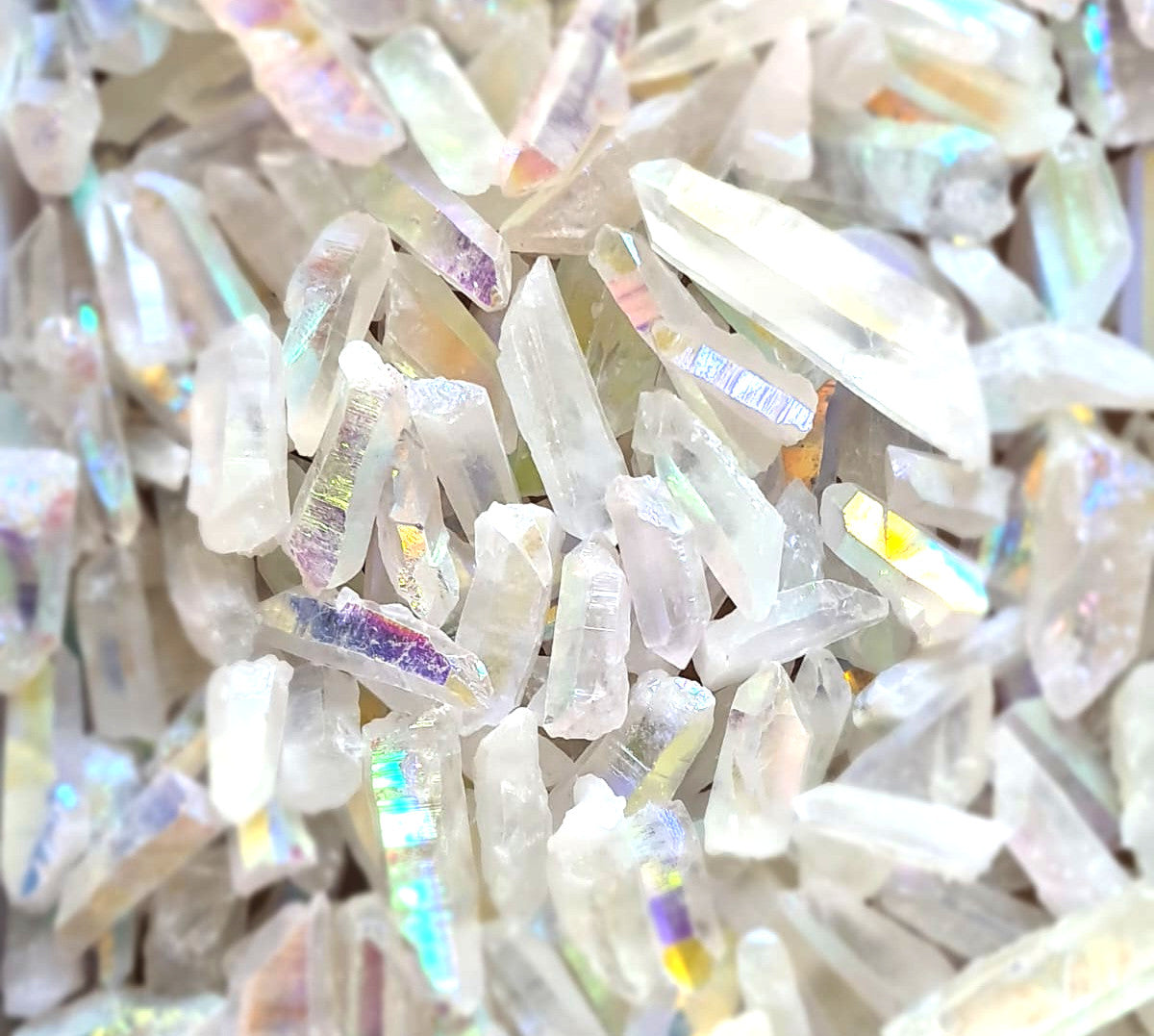 WHITE AURA QUARTZ CRYSTAL POINT - HIGHER REALMS