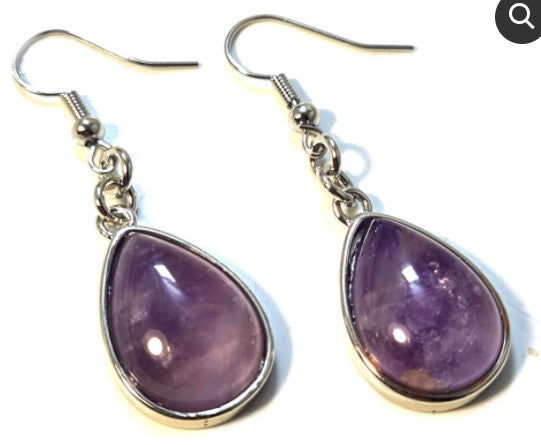 AMETHYST PEAR EARRINGS - PSYCHIC ABILITIES