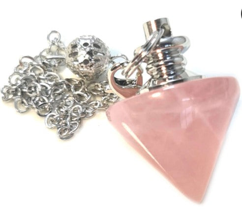 ROSE QUARTZ TRIANGLE PENDULUM - DIVINITION