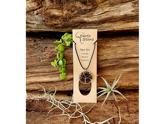 TIGERS EYE TREE OF LIFE NECKLACE