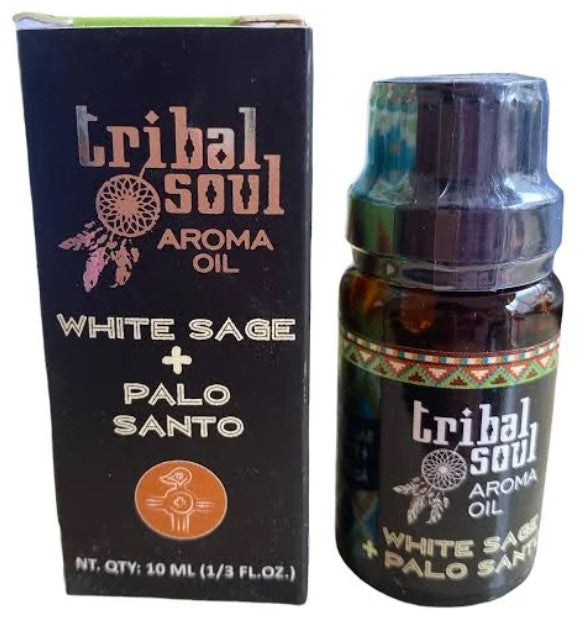 TRIBAL SOUL WHITE SAGE & PALO SANTO AROMA OIL - PURIFICATION