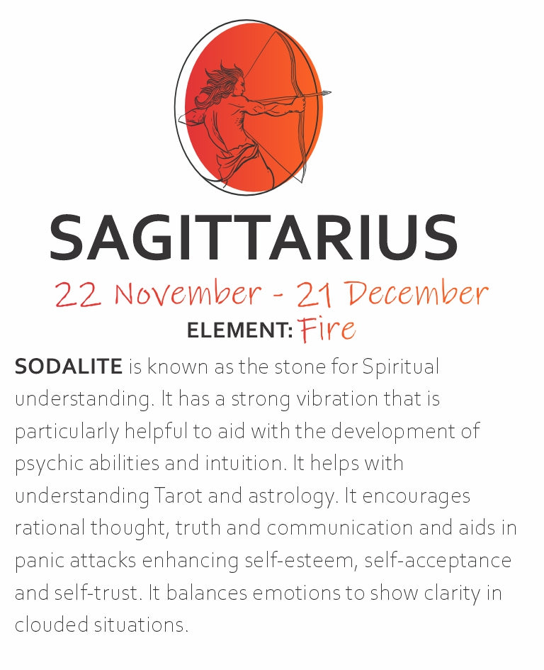 SAGITTARIUS ZODIAC ENERGY BRACELET - SODALITE