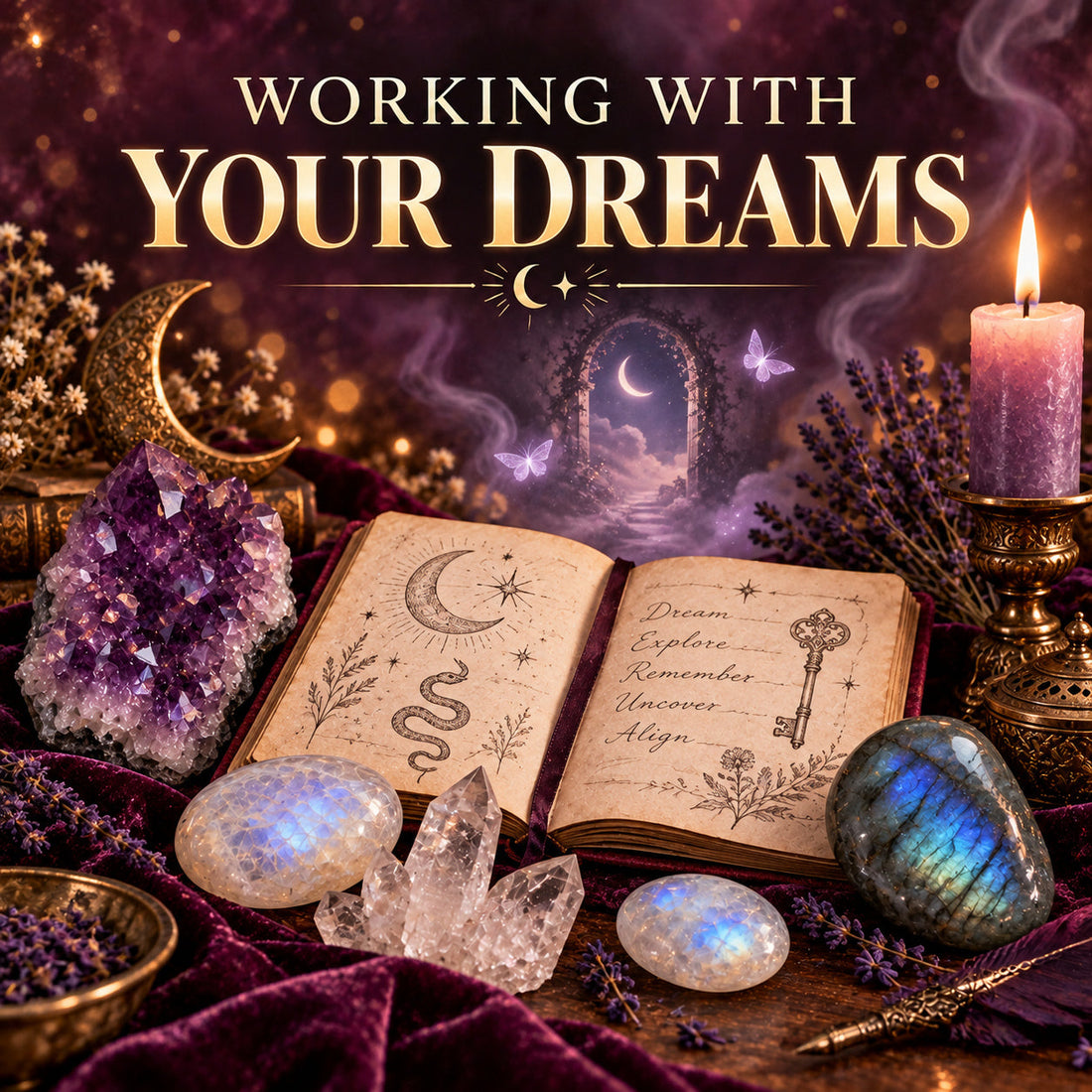 Crystals for dream work, dream symbols and dream interpretation guide