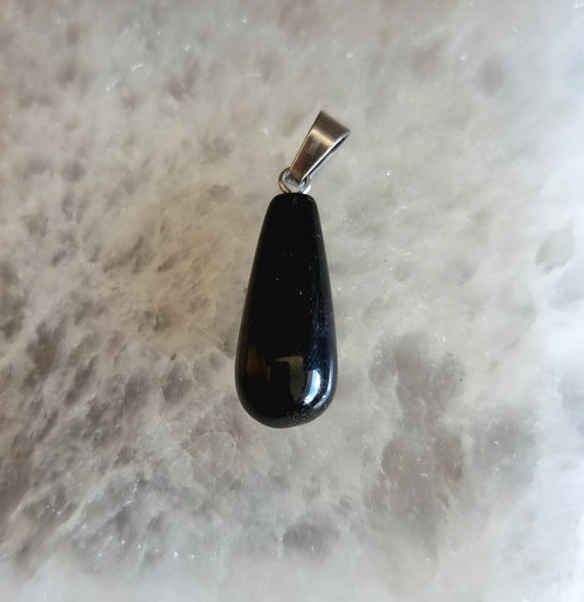 BLACK ONYX DROP PENDANT - PROTECTION