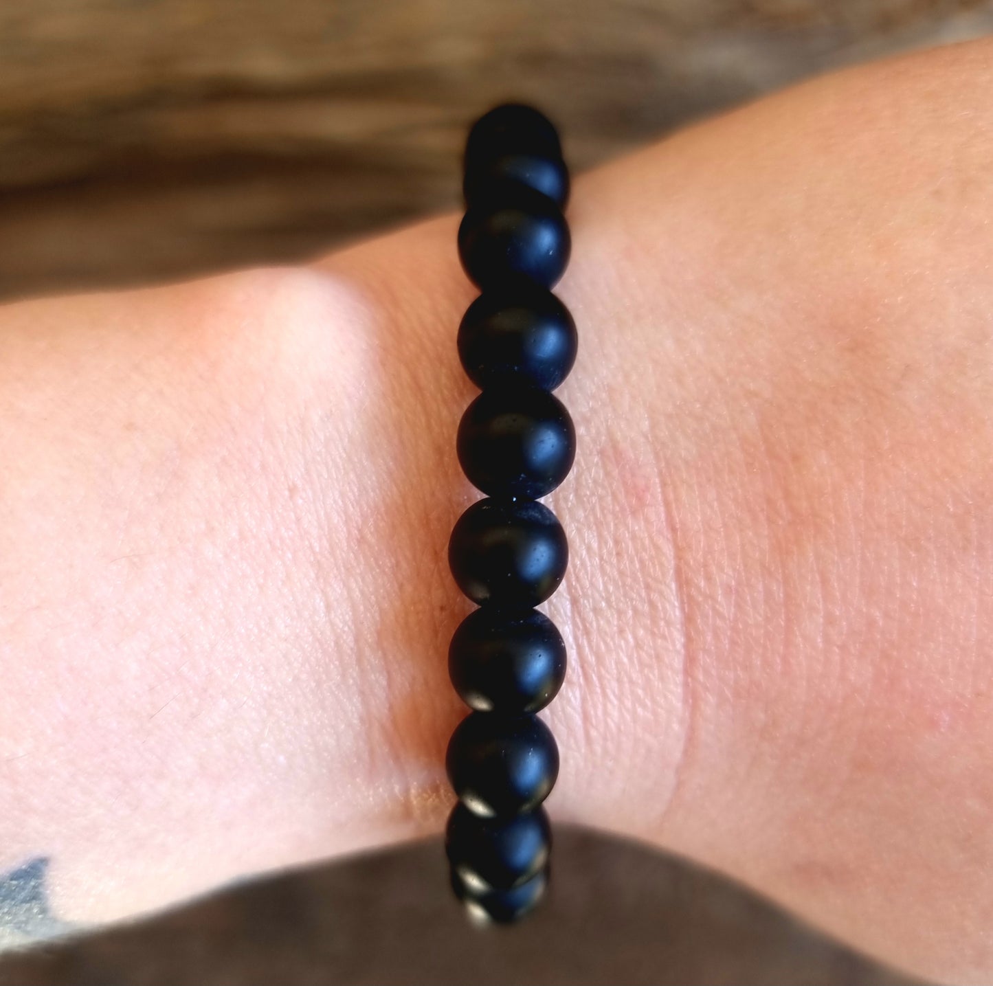 BLACK ONYX MATT BRACELET 8mm- PROTECTION