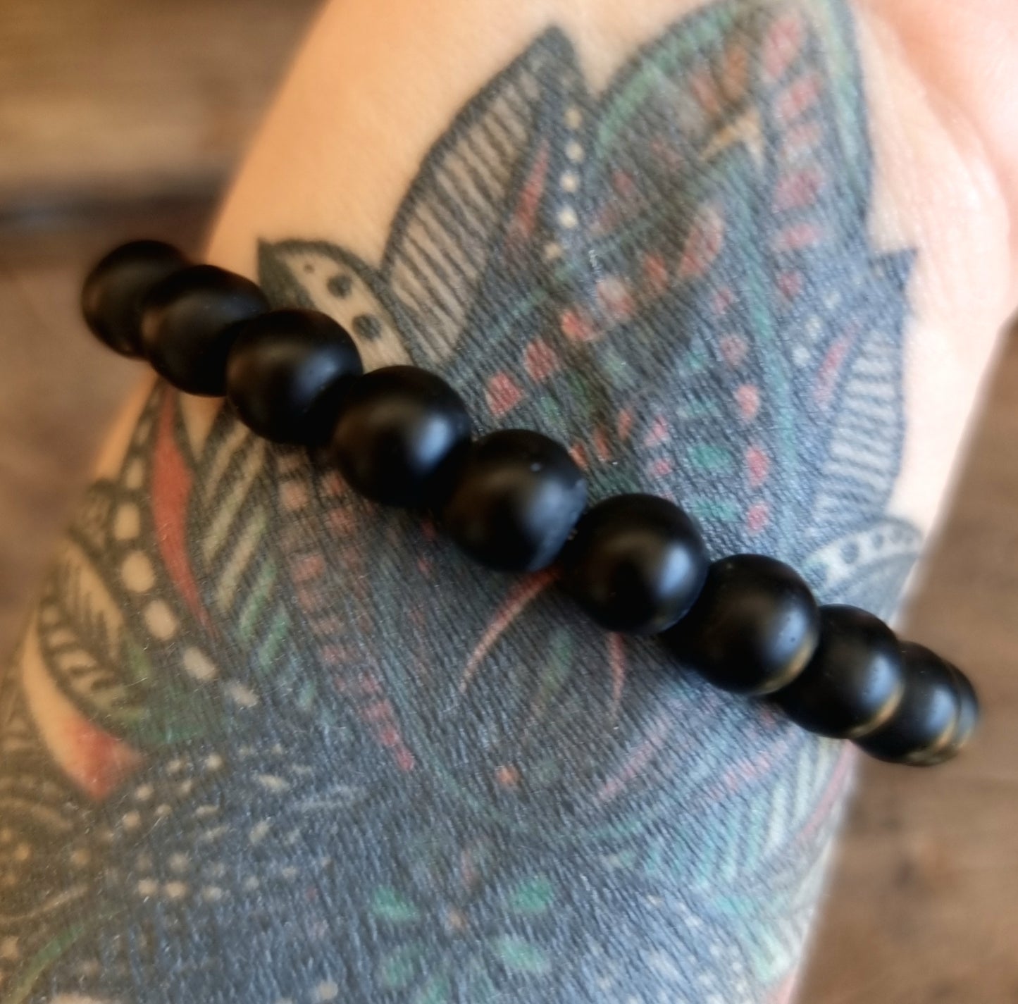 BLACK ONYX MATT BRACELET 8mm- PROTECTION