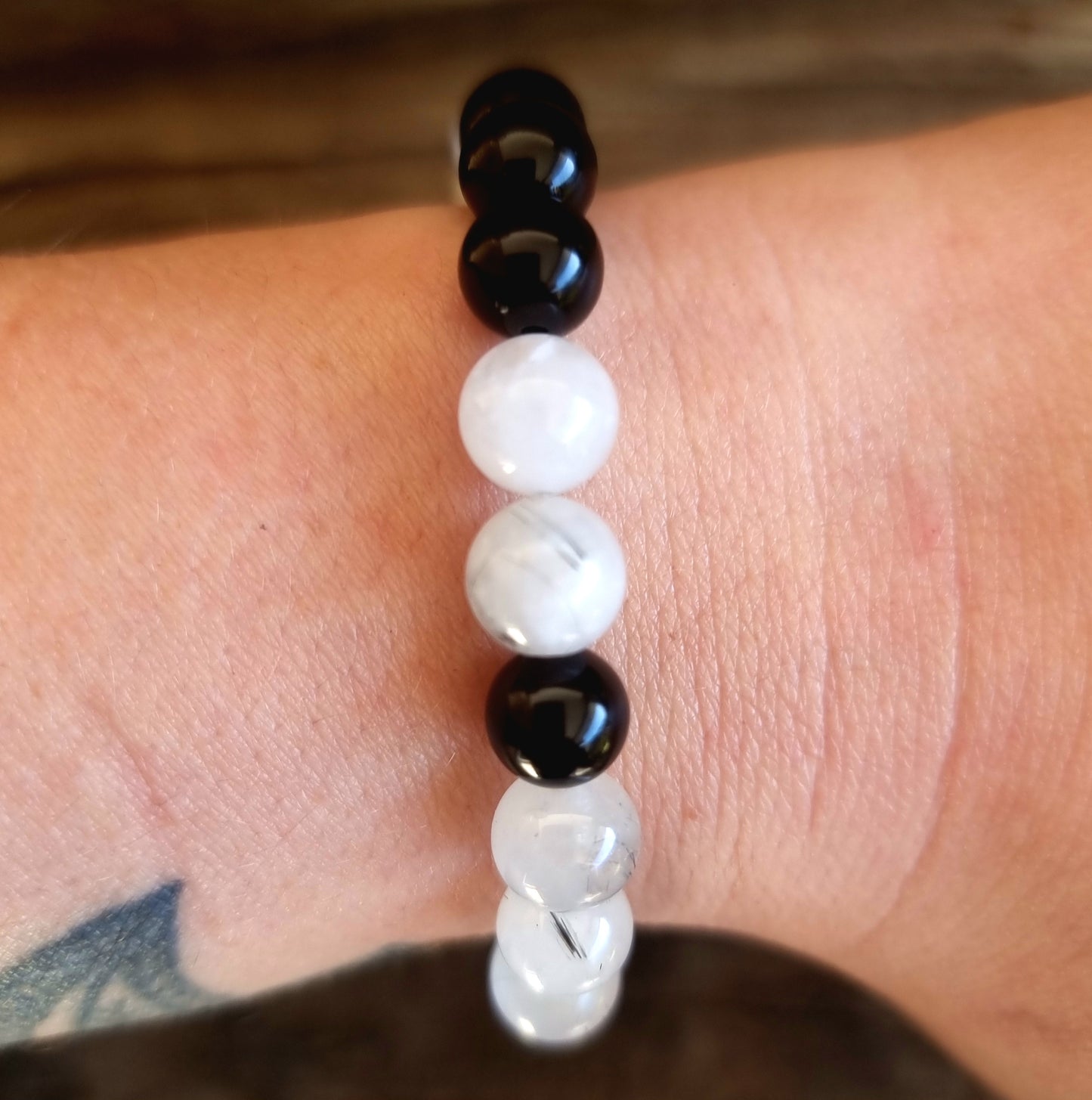 RUTILIZED QUARTZ ENERGY BRACELET 8 mm - INTUITION