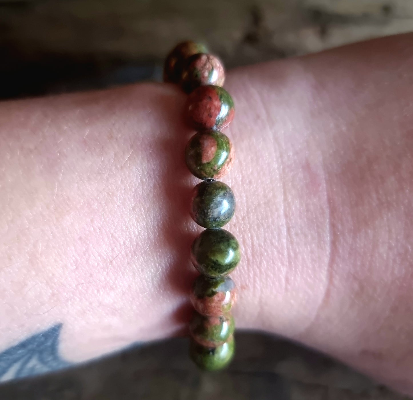 UNAKITE JASPER BRACELET 8mm - NEW BEGINNINGS