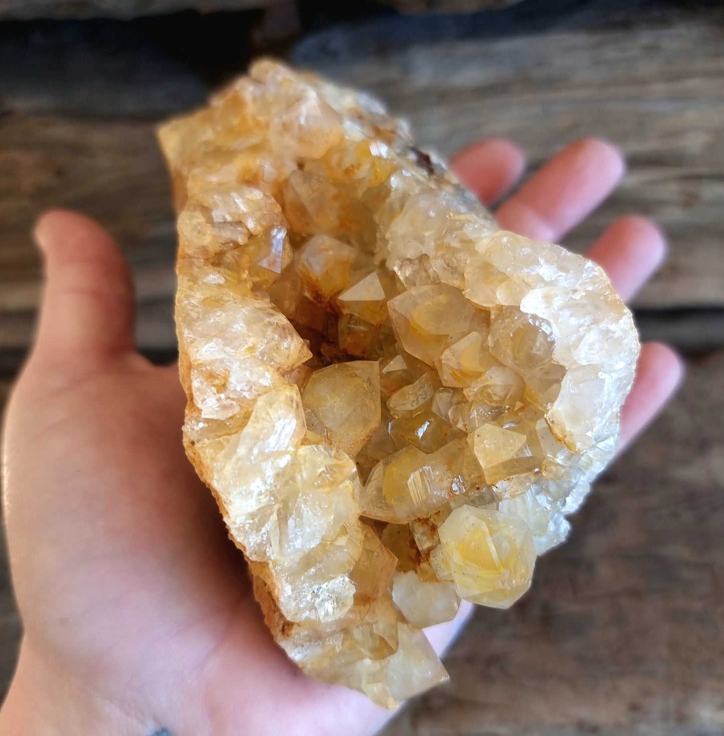 NATURAL LIMONITE QUARTZ CRYSTAL SPECIMEN A