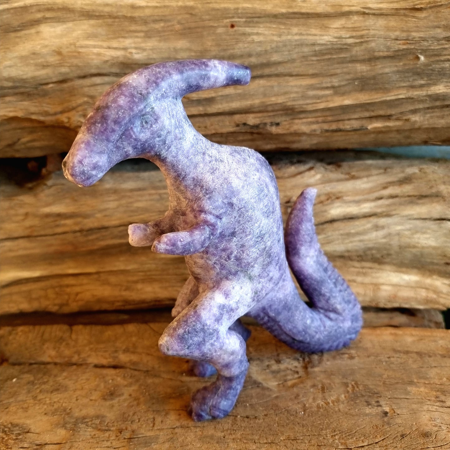 LEPIDOLITE HANDCARVED DINOSAUR