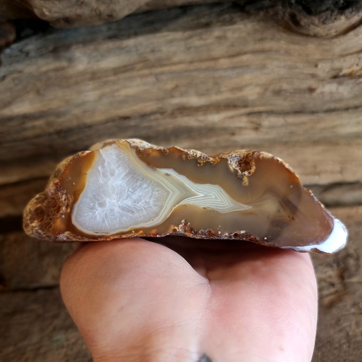 POLISHED RED SASHE RIVER AGATE NODULE D - GROUNDING