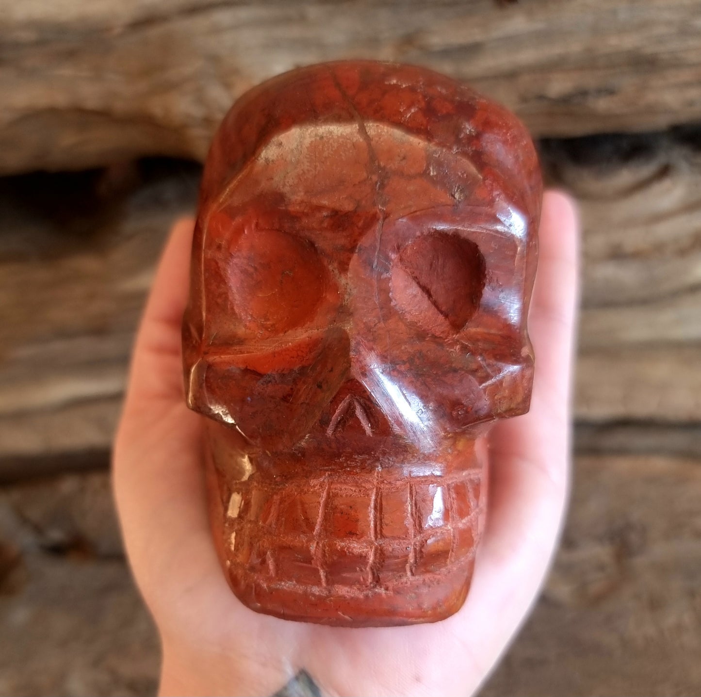 RED JASPER SKULL B - PROTECTION