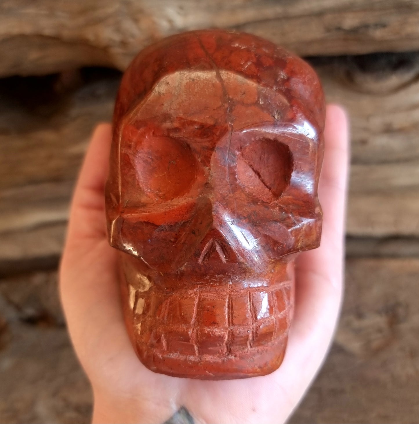 RED JASPER SKULL B - PROTECTION