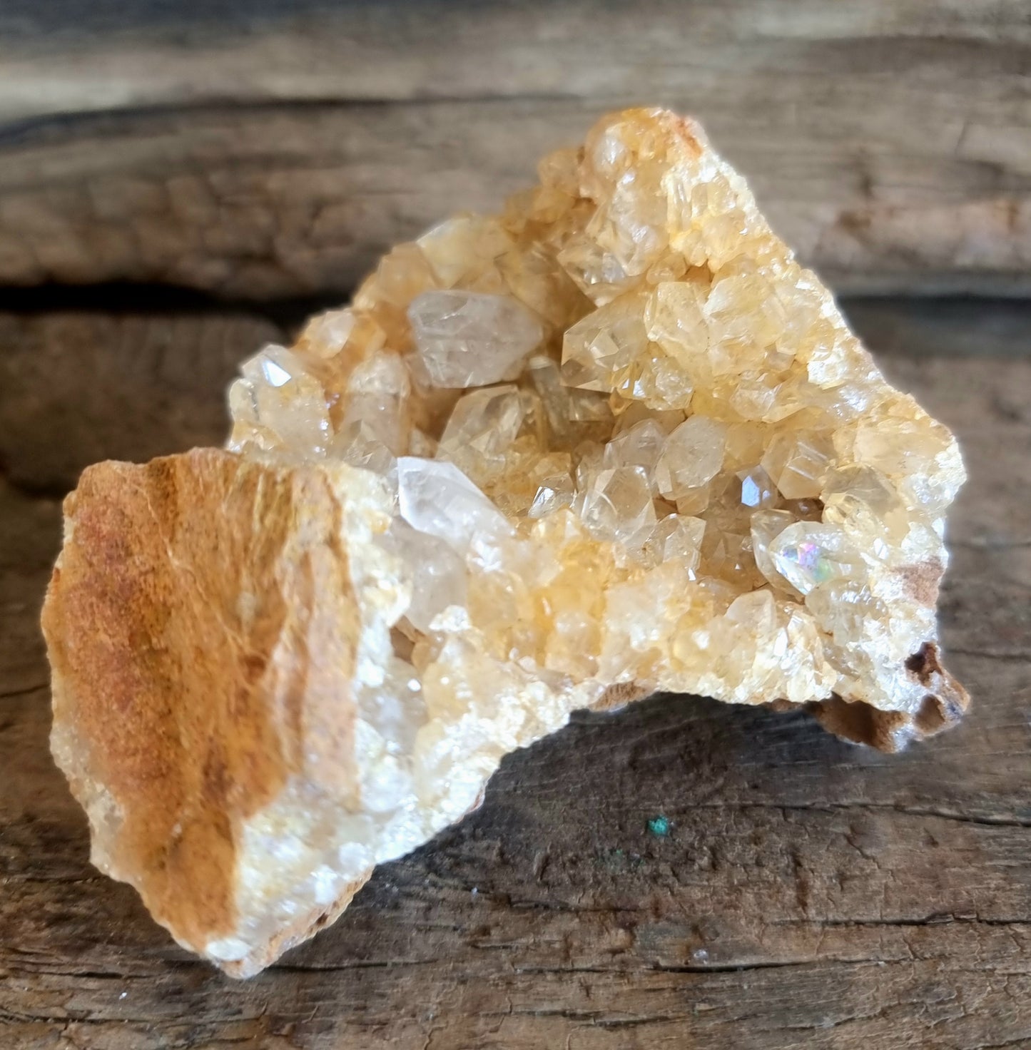 NATURAL GOLDEN LIMONITE QUARTZ CRYSTAL SPECIMEN 1