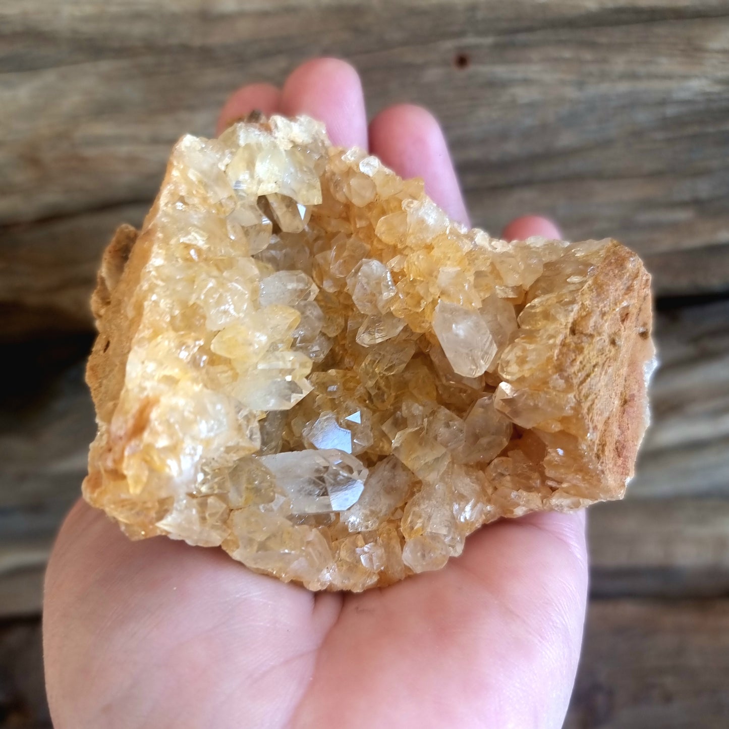 NATURAL GOLDEN LIMONITE QUARTZ CRYSTAL SPECIMEN 1