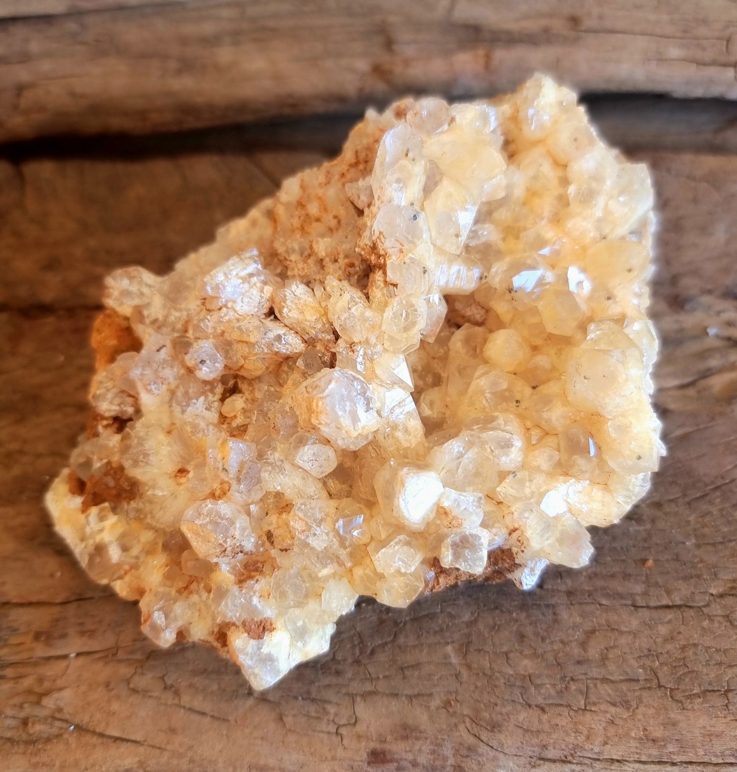 NATURAL GOLDEN LIMONITE QUARTZ ON HONEYCOMB MATRIX 1