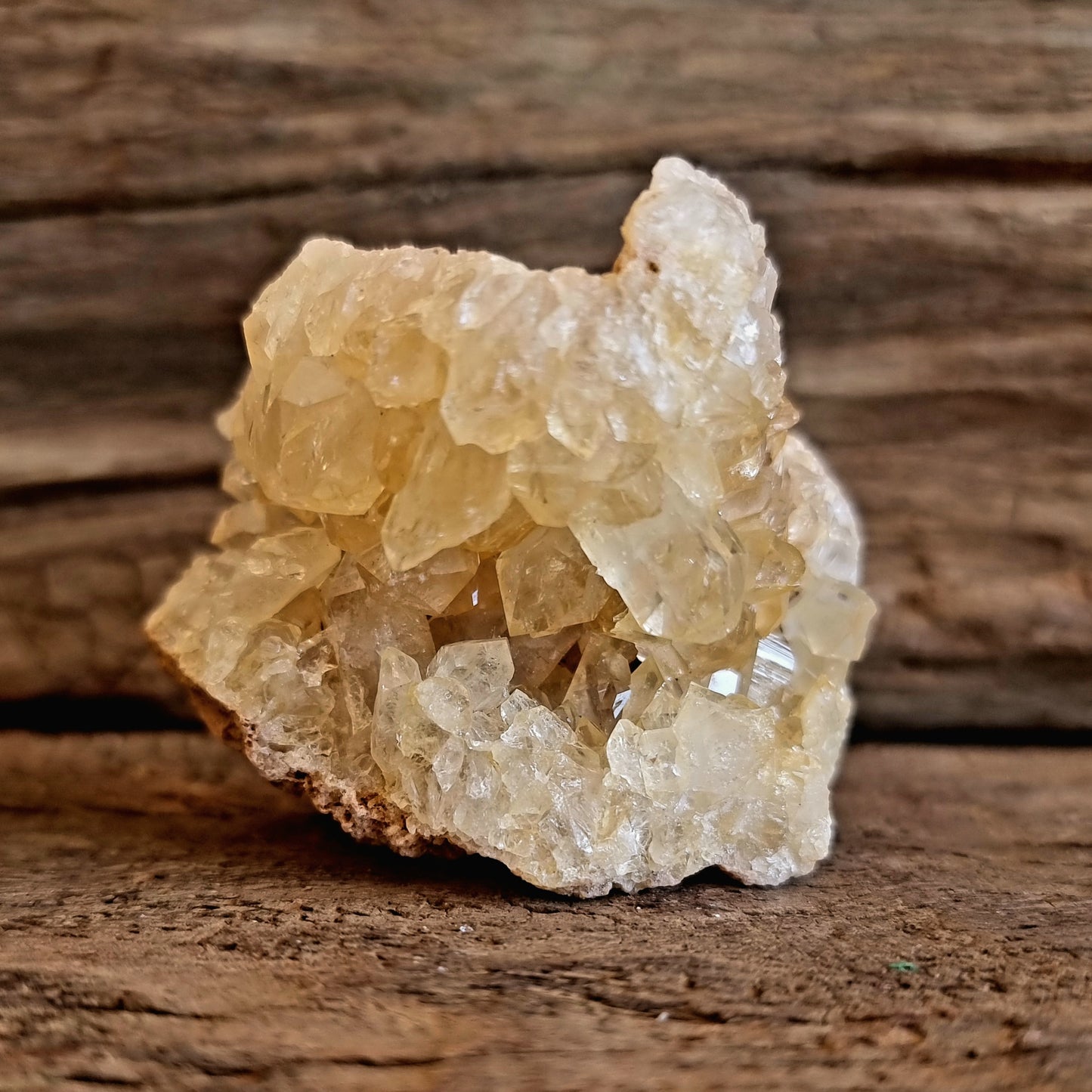 NATURAL GOLDEN LIMONITE QUARTZ ON HONEYCOMB MATRIX 4