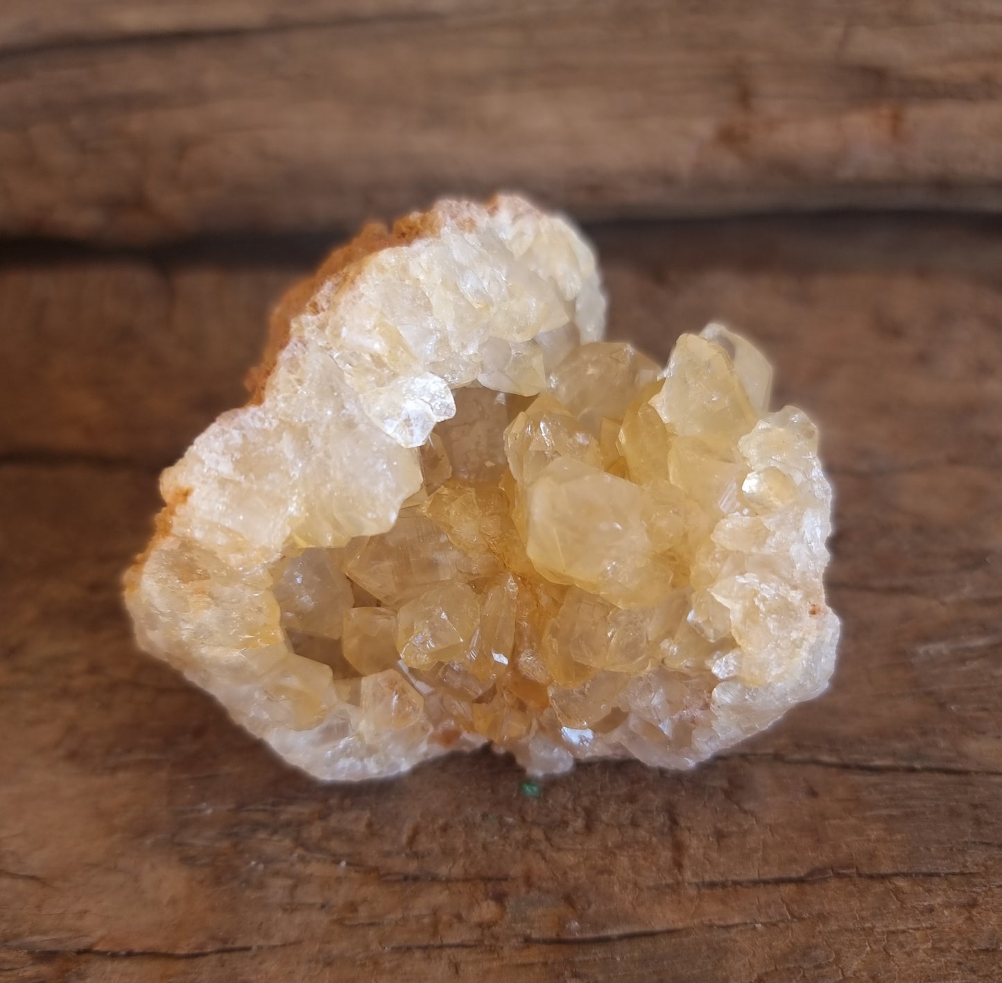 NATURAL GOLDEN LIMONITE QUARTZ ON HONEYCOMB MATRIX 4