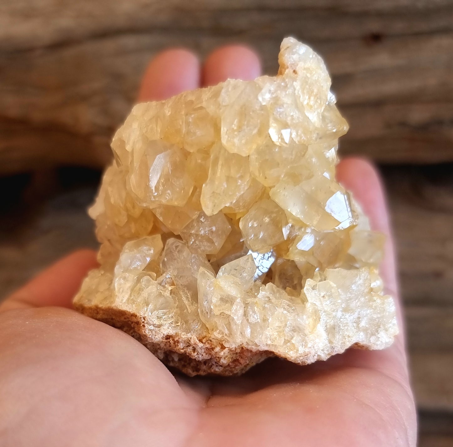 NATURAL GOLDEN LIMONITE QUARTZ ON HONEYCOMB MATRIX 4