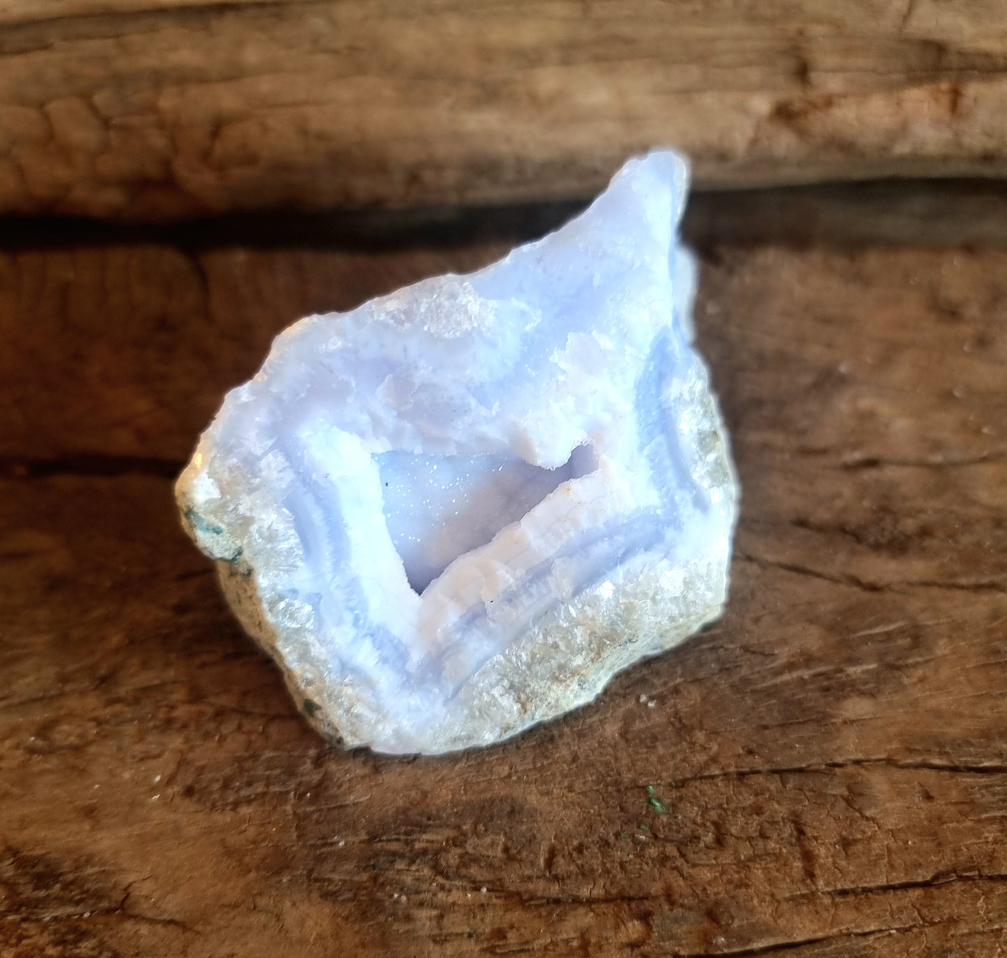 BLUE LACE AGATE GEODES - COMMUNICATION & COURAGE