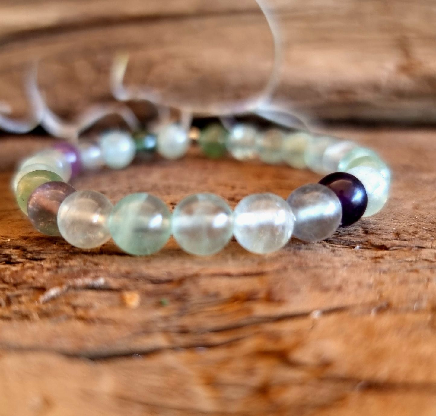 FLUORITE ENERGY BRACELET 8 mm - MENTAL CLARITY