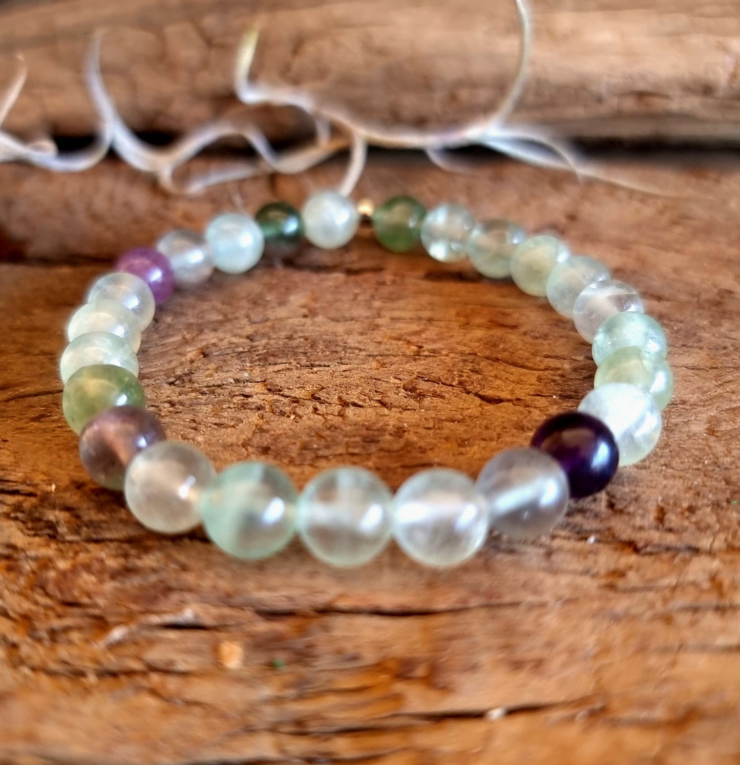 FLUORITE ENERGY BRACELET 8 mm - MENTAL CLARITY