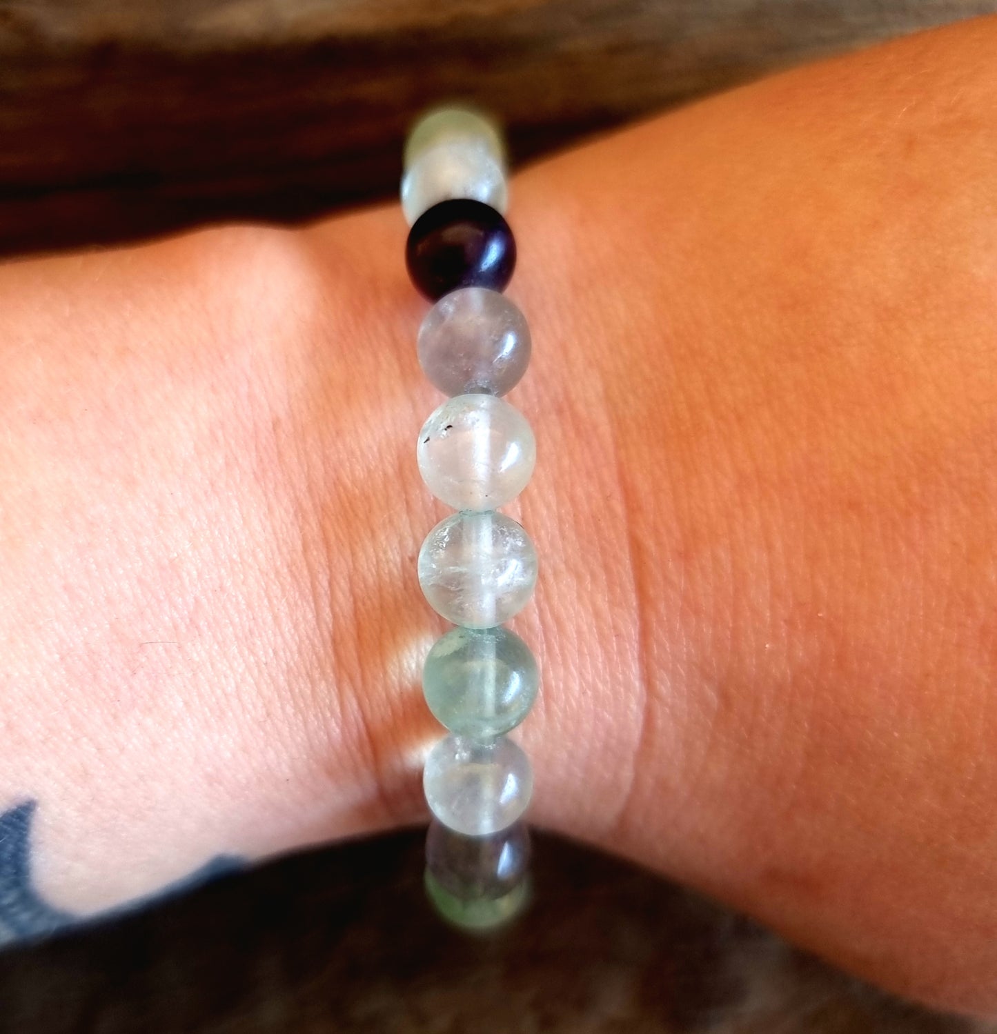 FLUORITE ENERGY BRACELET 8 mm - MENTAL CLARITY