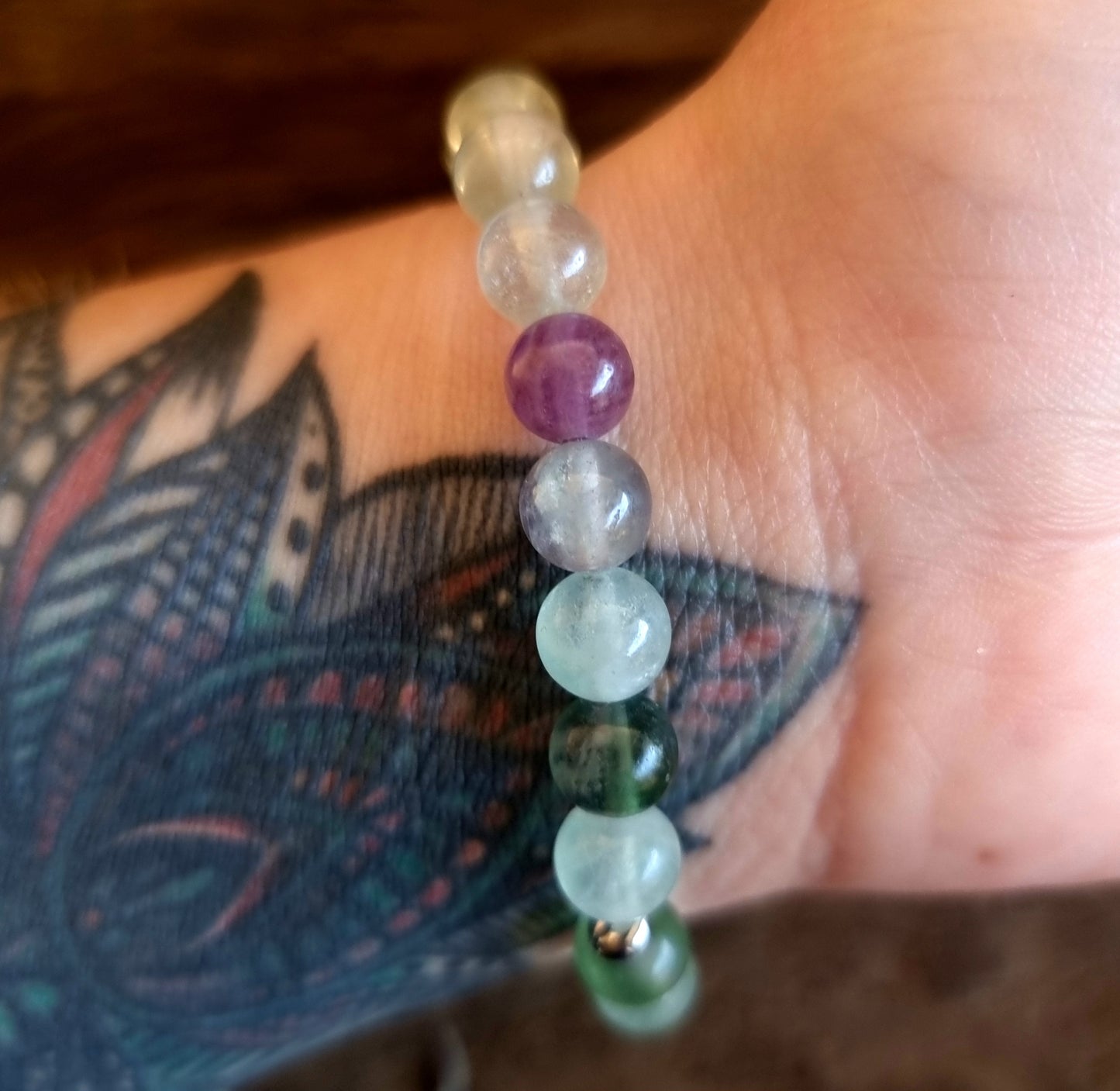 FLUORITE ENERGY BRACELET 8 mm - MENTAL CLARITY