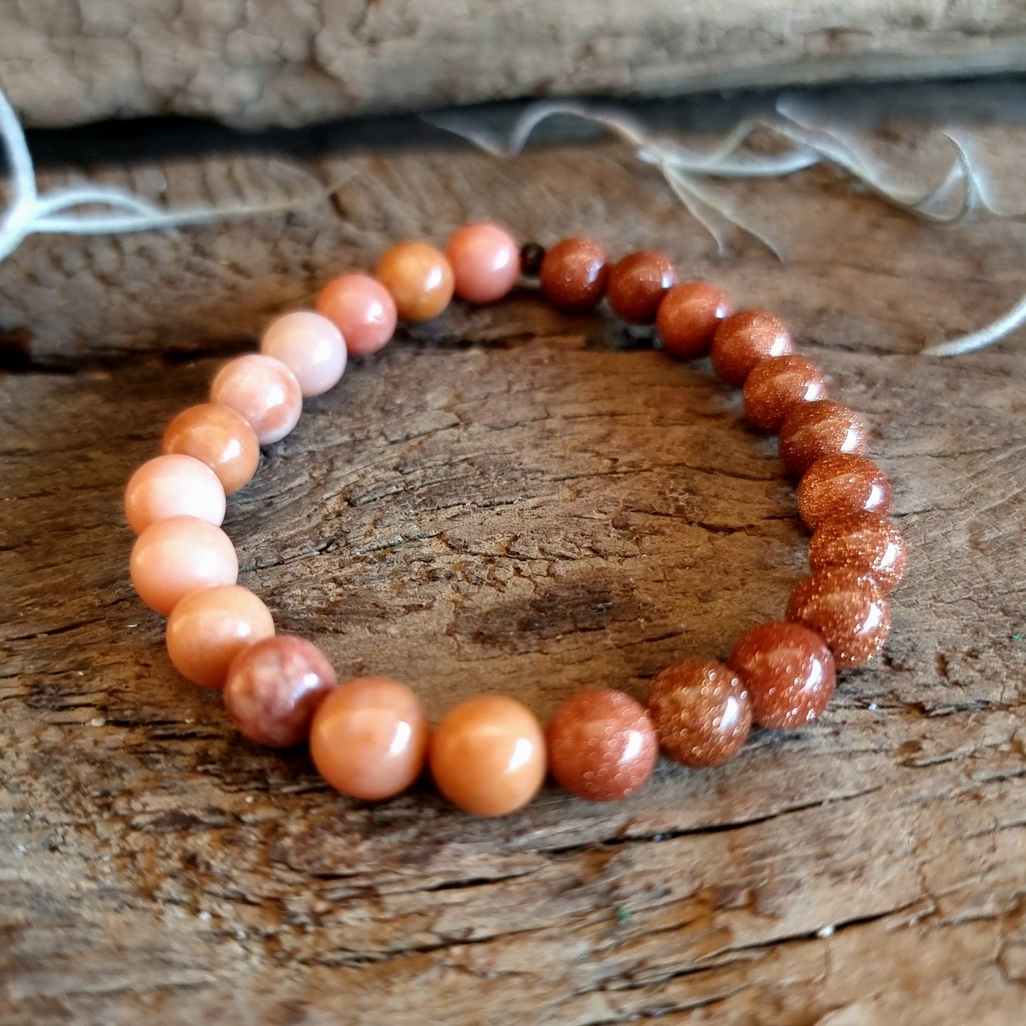 SUNSTONE & GOLDSTONE DUO BRACELET - INNER POWER & AMBITION