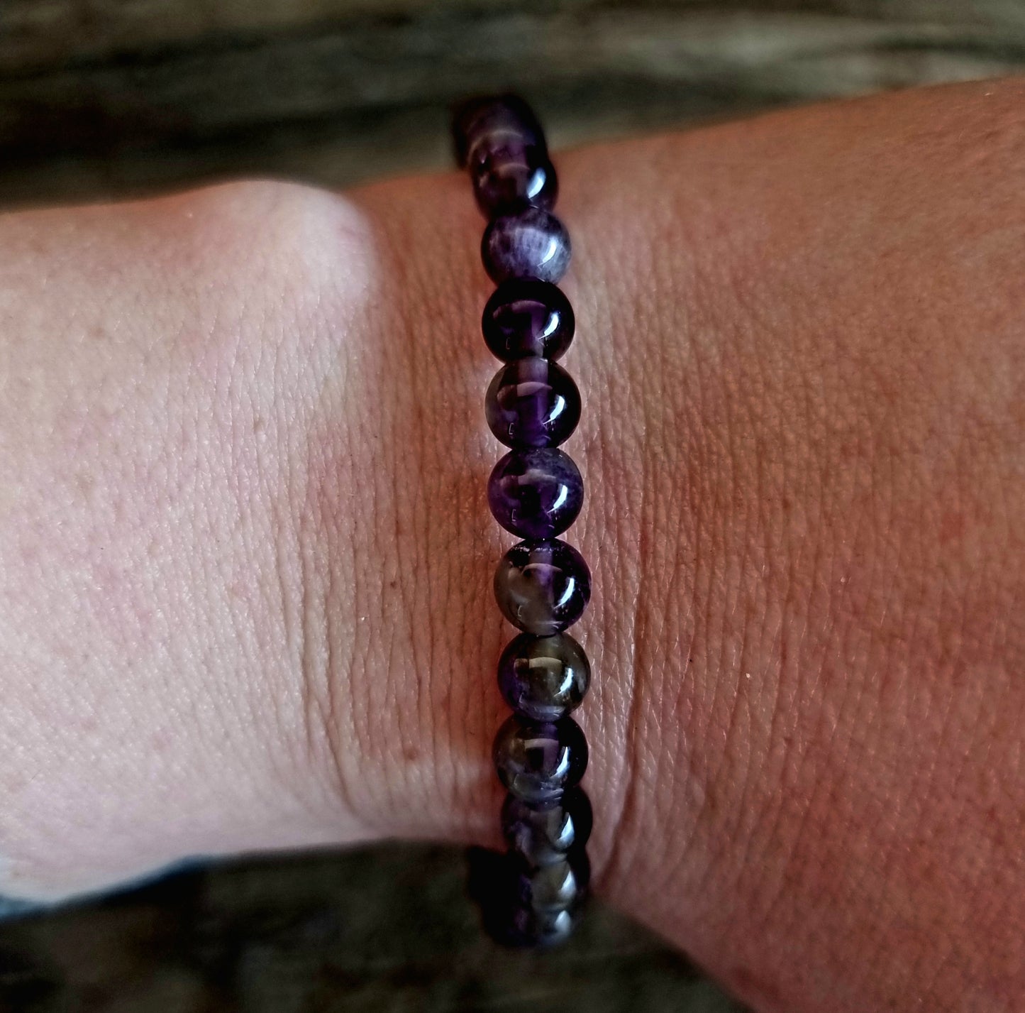 AMETHYST ENERGY BRACELET 6mm - INTUITION AND PROTECTION