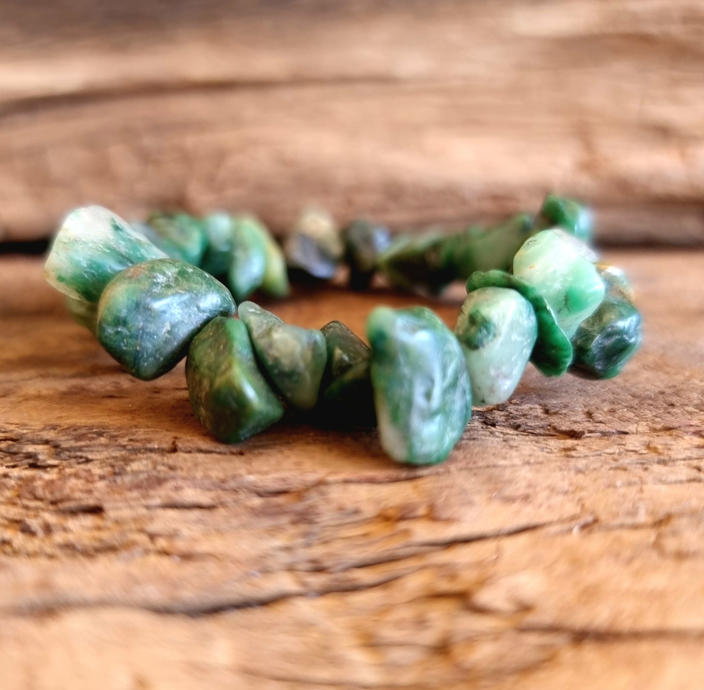 AFRICAN JADE CHIPPED BRACELET - ABUNDANCE