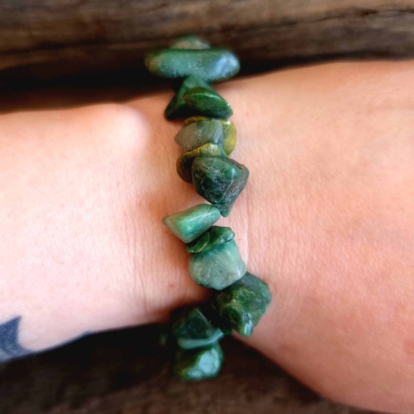 AFRICAN JADE CHIPPED BRACELET - ABUNDANCE