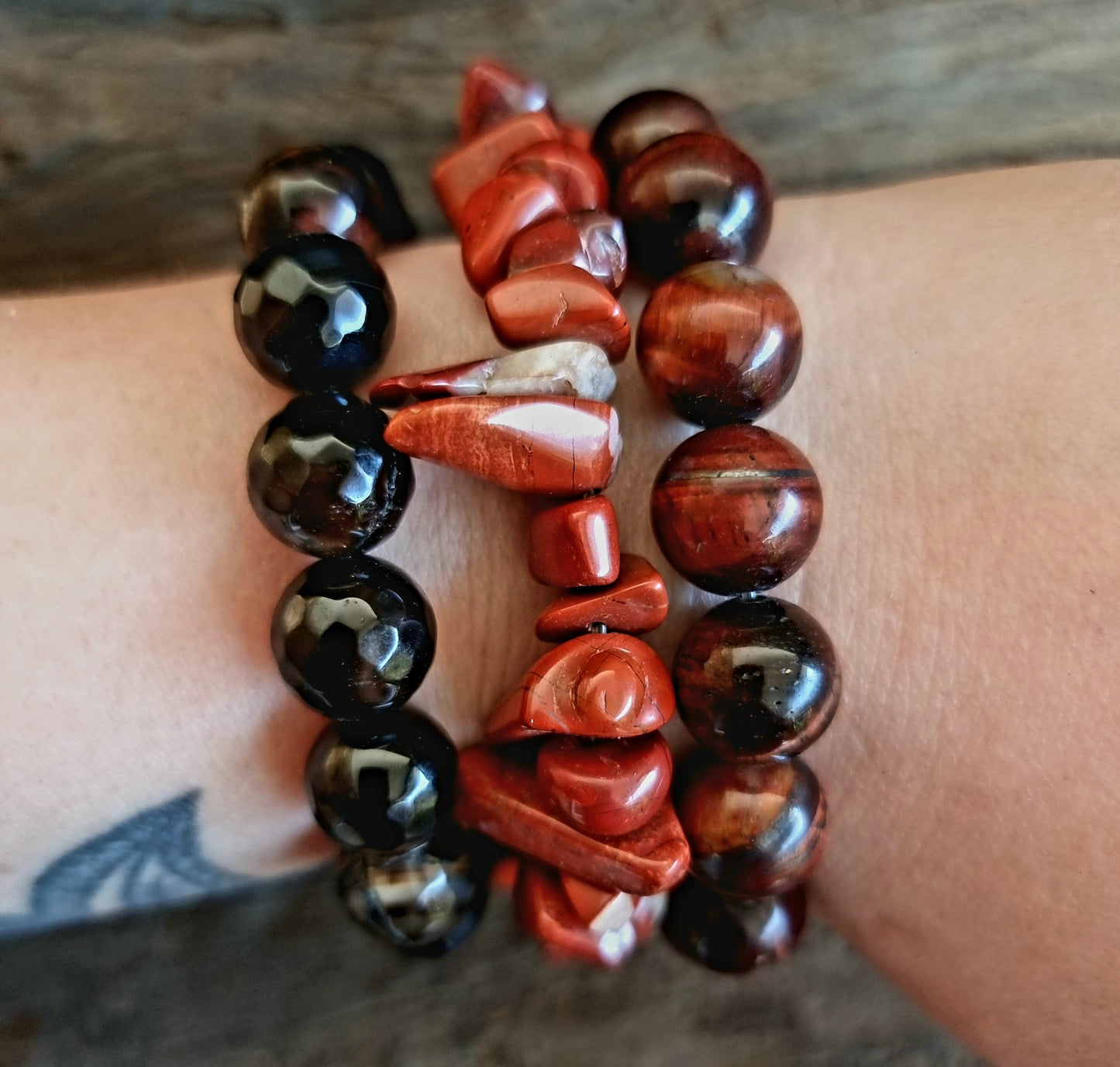 FIRE IN YOUR BELLY BRACELET STACK - PROTECTION AND PASSION