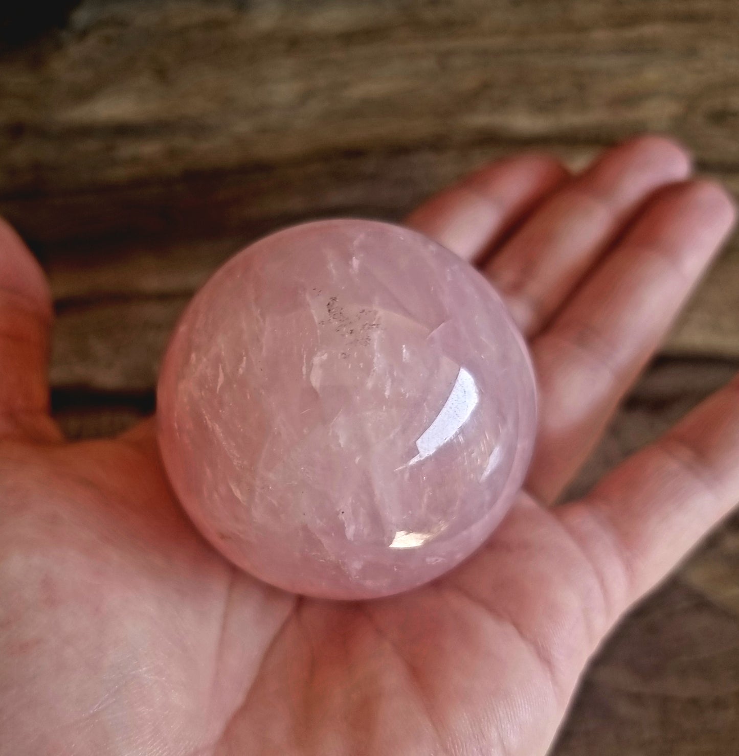 ROSE QUARTZ SPHERE 6cm  - LOVE