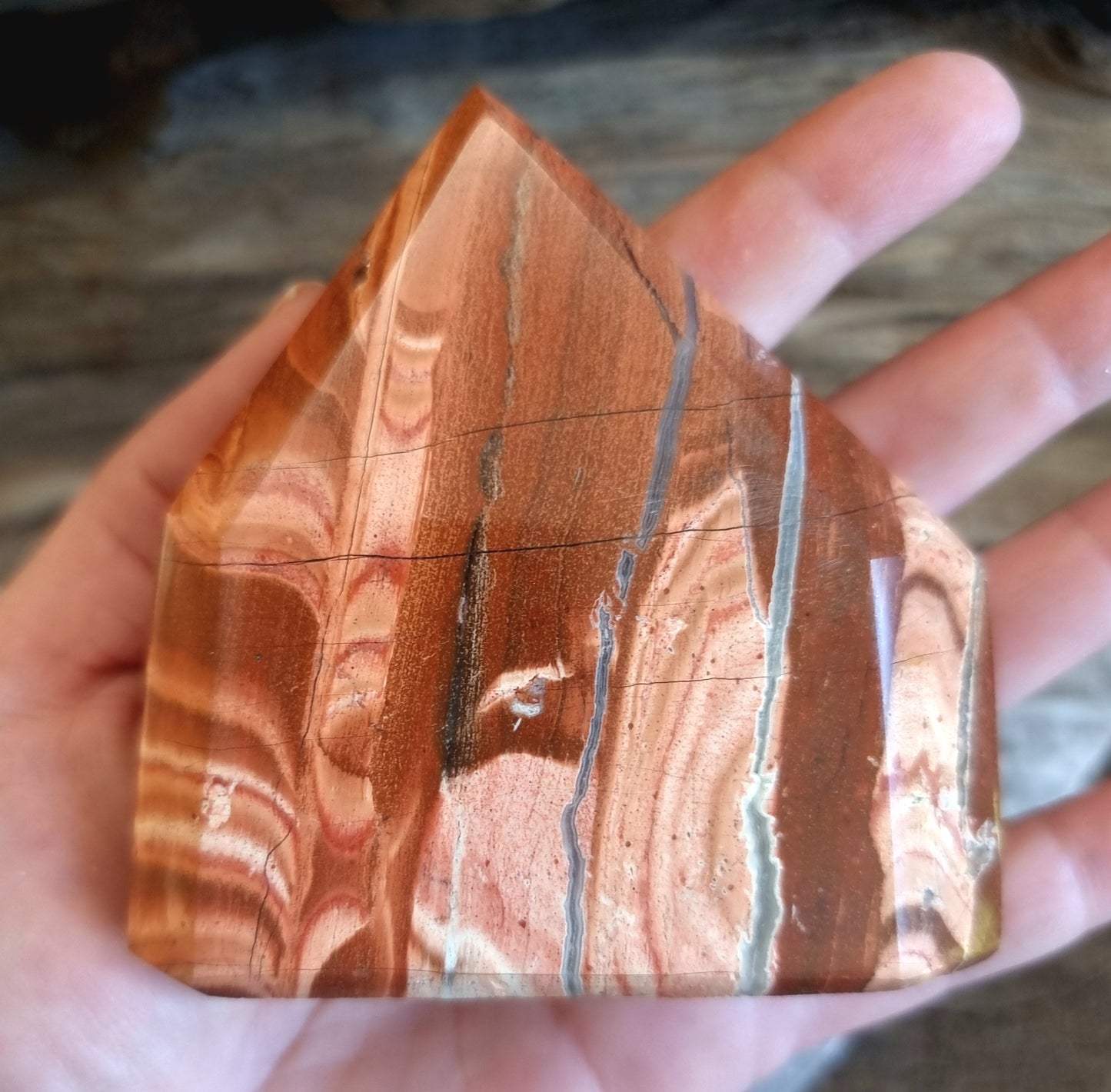 RED BANDED JASPER TOWER - COURAGE