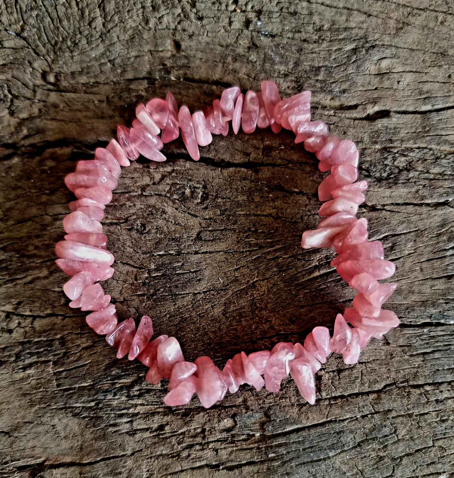 RHODOCROSITE CHIPPED BRACELET - HEART HEALER