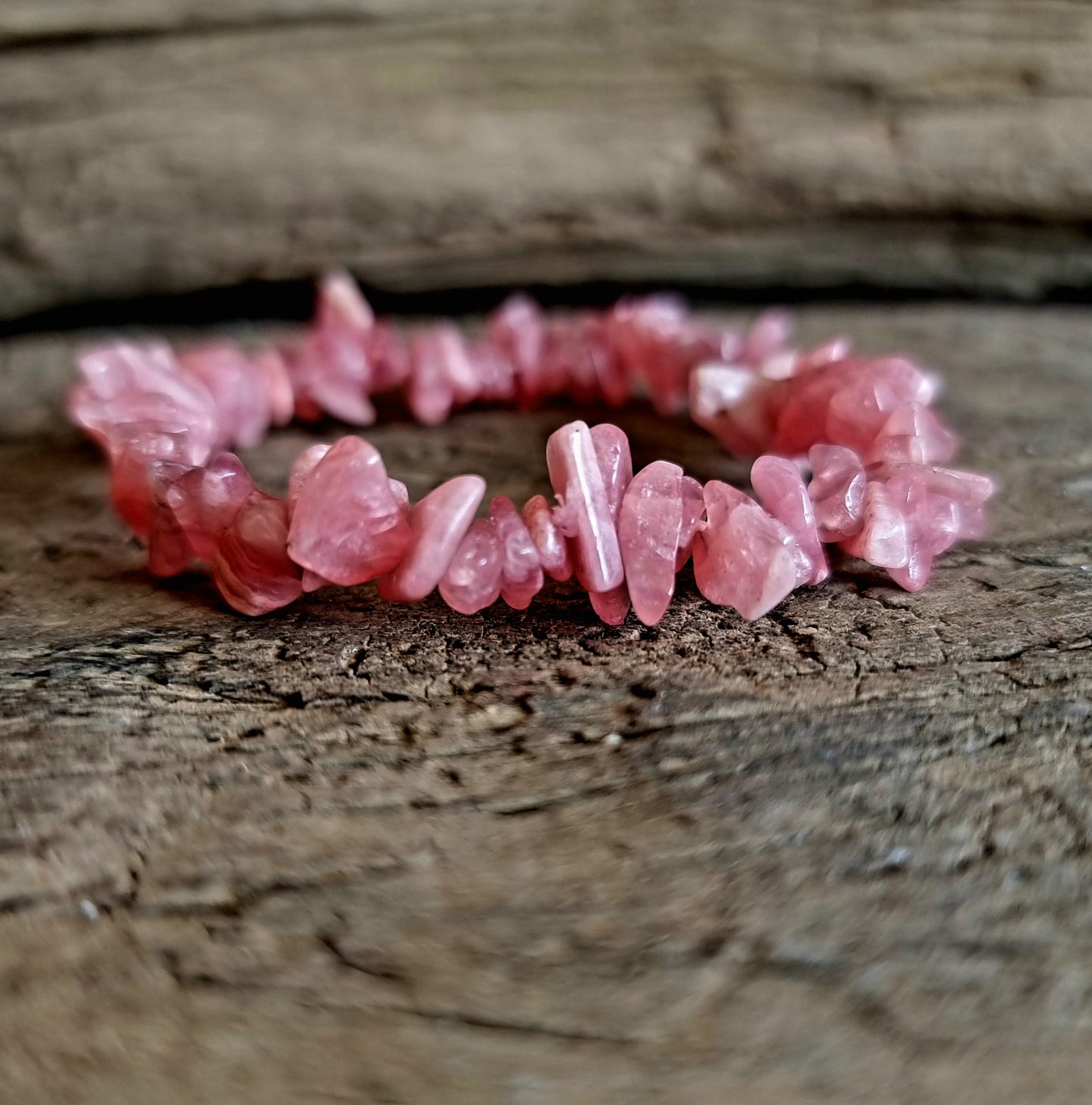 RHODOCROSITE CHIPPED BRACELET - HEART HEALER