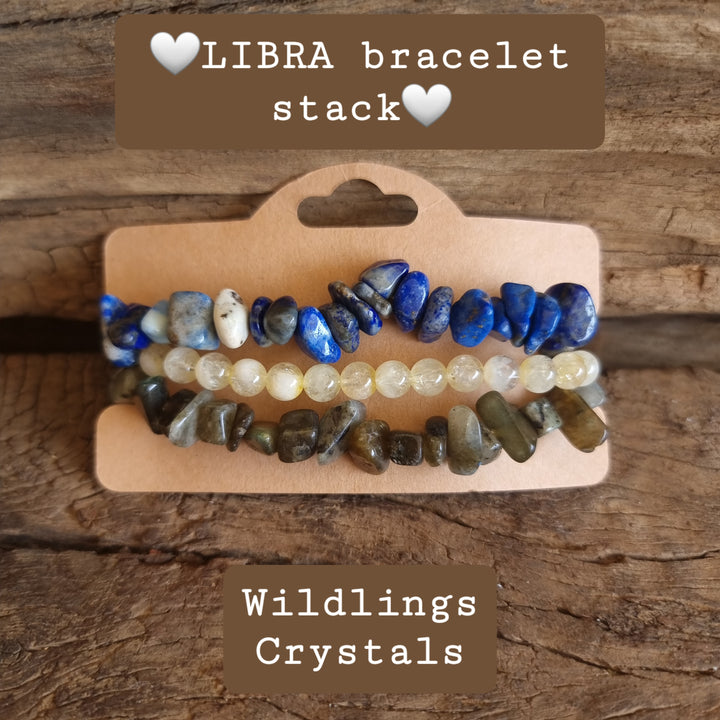 Libra Zodiac Bracelet Stack - Wildlings Crystals South Africa