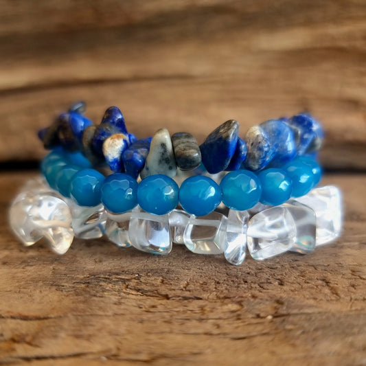 THROAT CHAKRA BRACELET STACK - FINDING YOUR VOICE