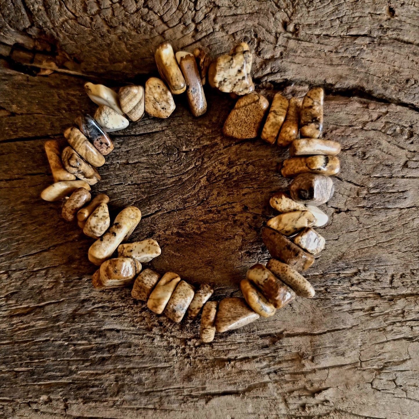 PICTURE JASPER CHIPPED BRACELET - HIGHER CONSCIOUSNESS