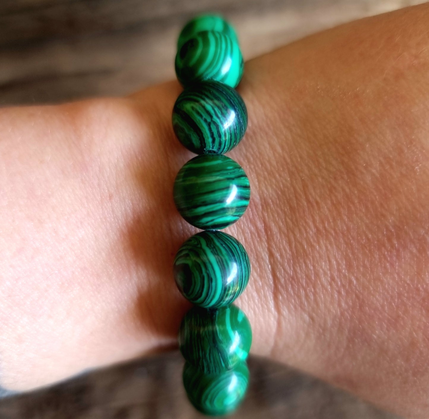 MALACHITE BRACELET 10mm - EMBRACE CHANGE