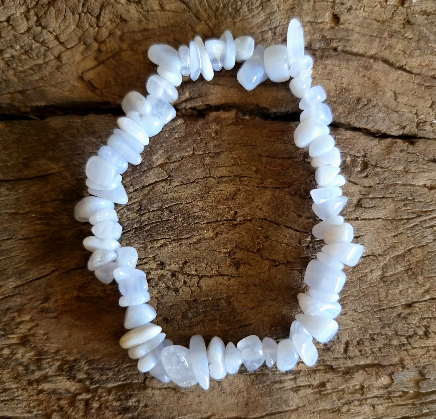 BLUE LACE AGATE CHIPPED BRACELET