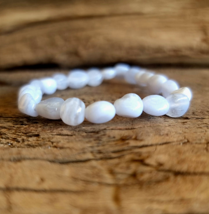 Blue Lace Agate Nugget Bracelet - Wildlings Crystals South Africa