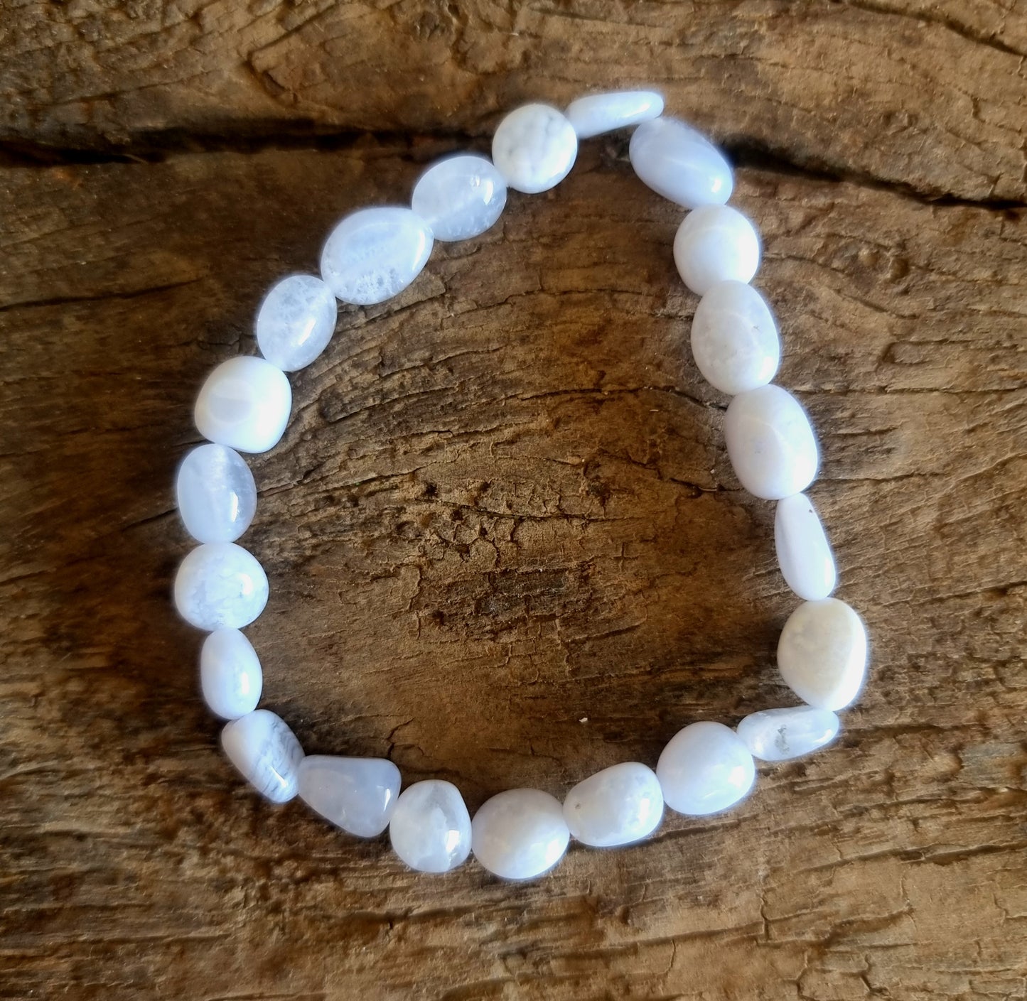 BLUE LACE AGATE NUGGET BRACELET