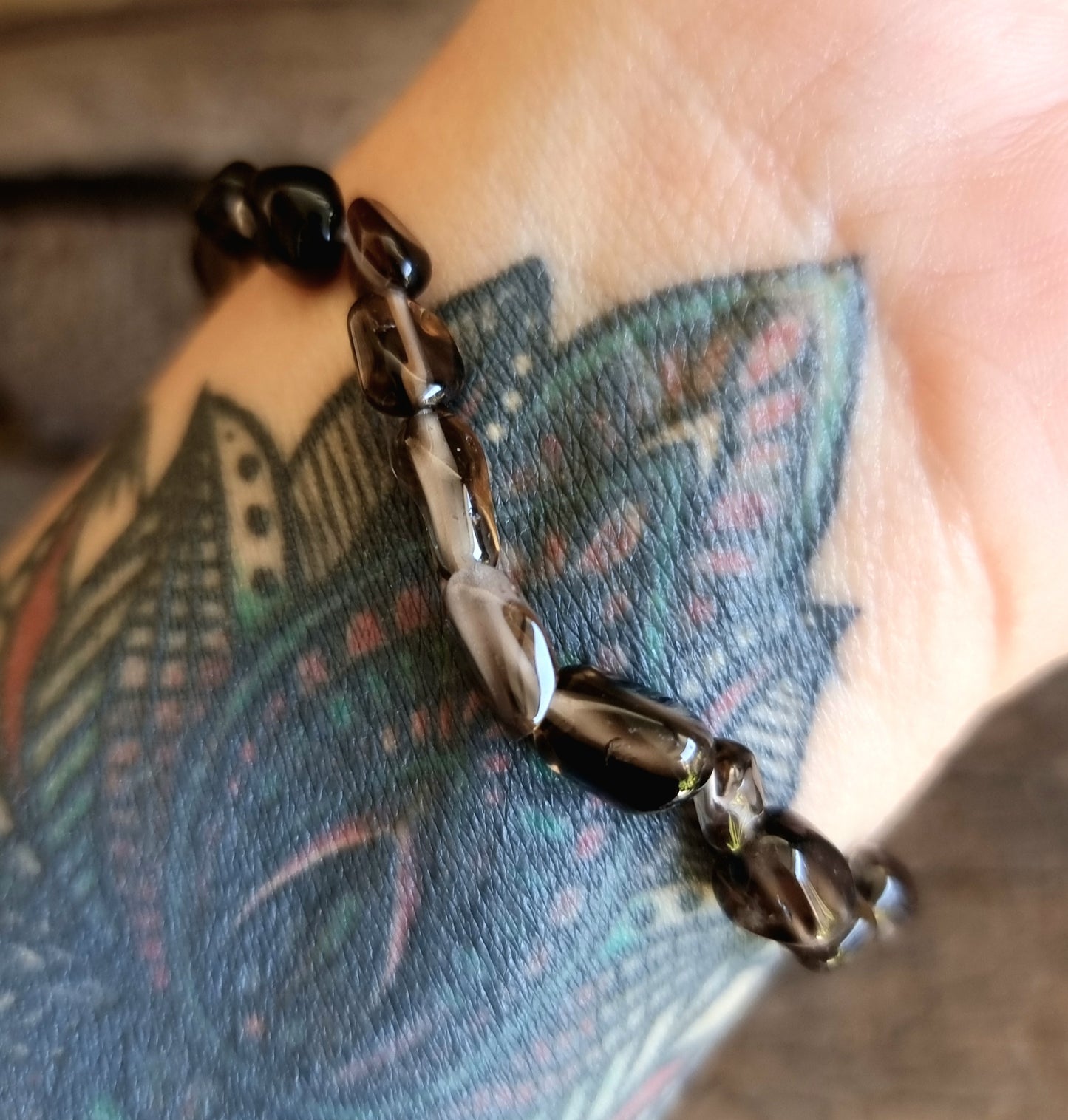 SMOKY QUARTZ NUGGET BRACELET - GROUNDING