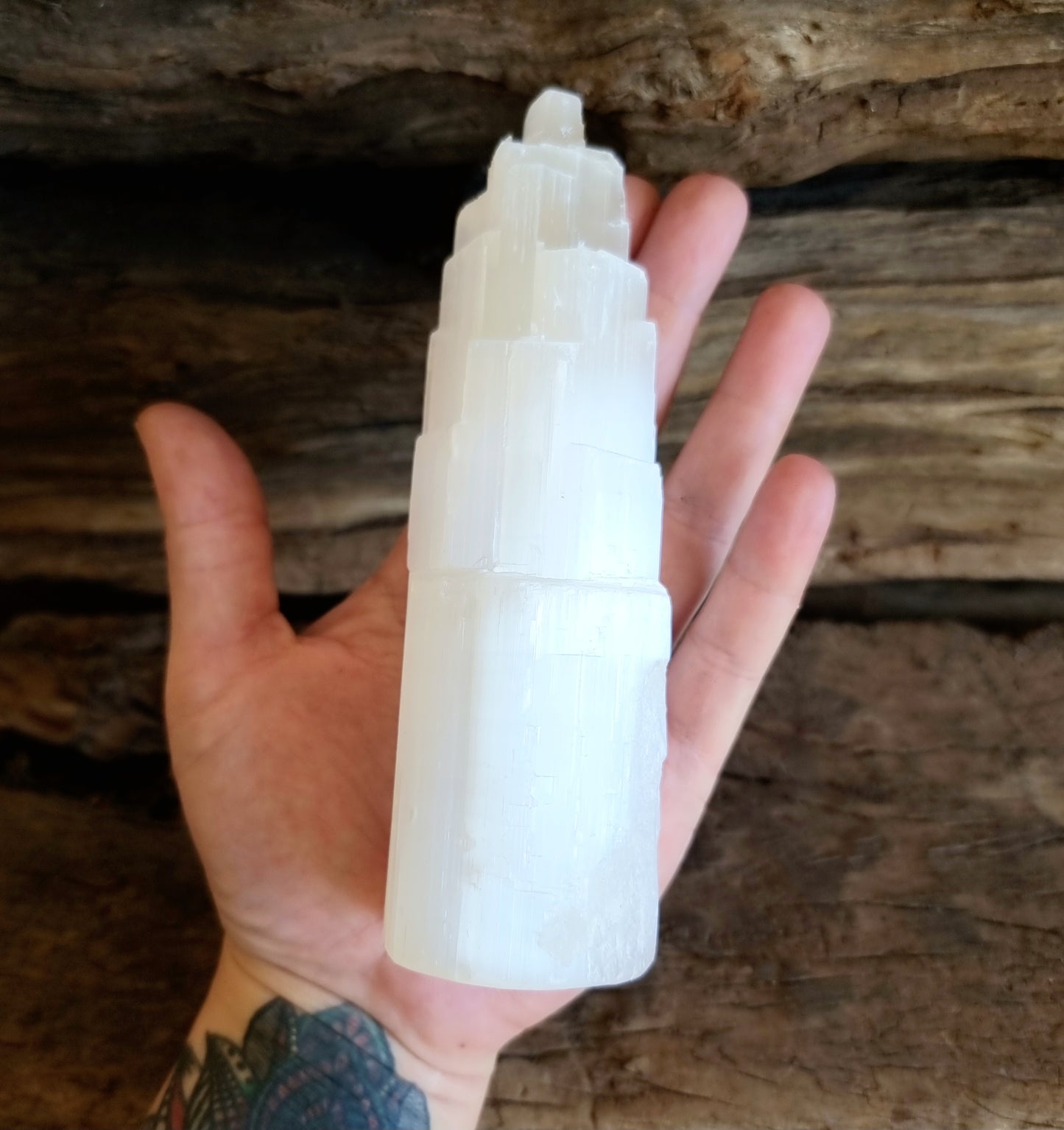 SELENITE TOWER 15cm - ANGELIC GUIDANCE