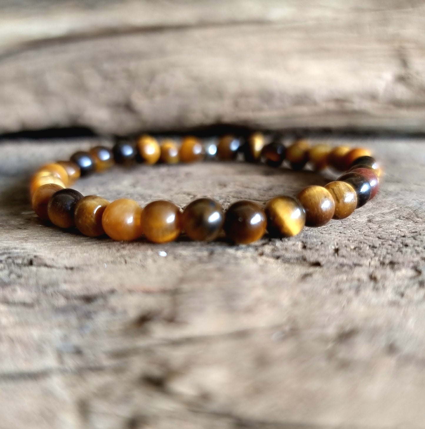 TIGER EYE BRACELET 6mm - COURAGE & PROTECTION