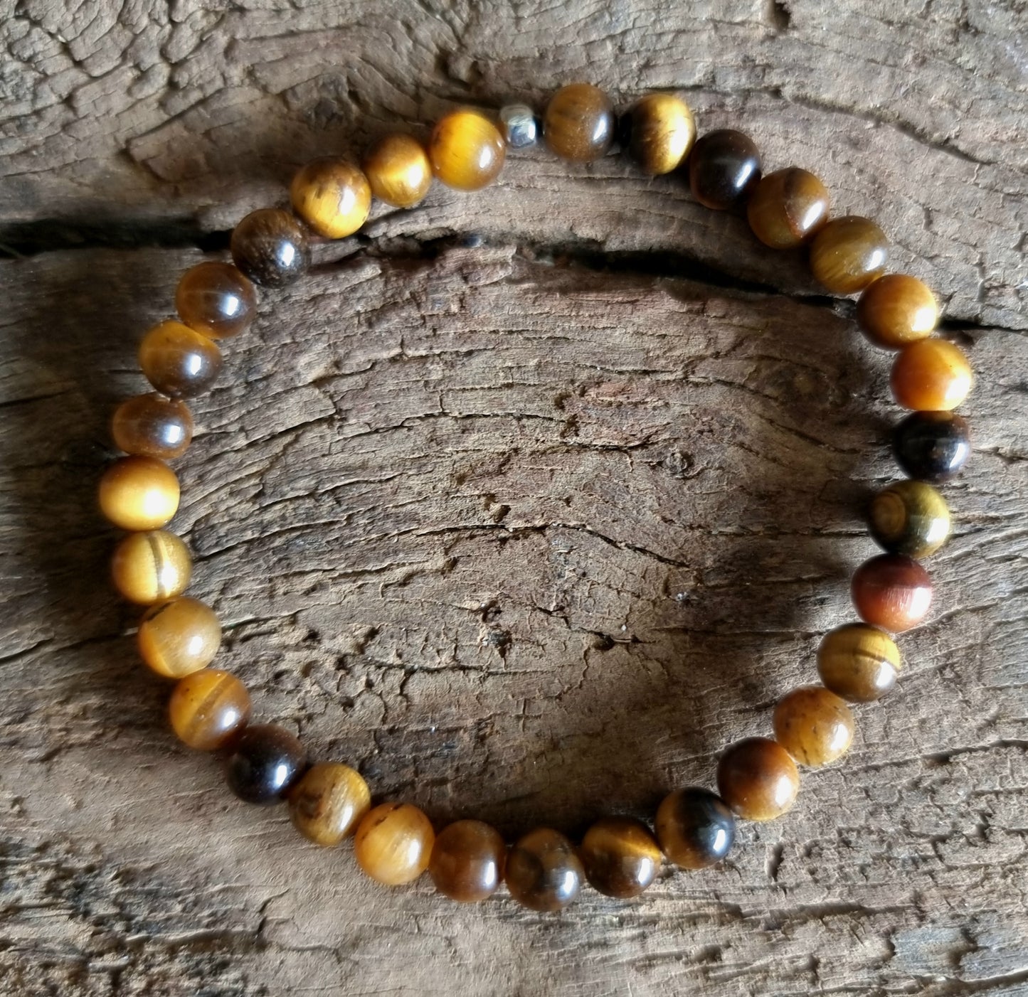 TIGERS EYE BRACELET 6mm - COURAGE & PROTECTION